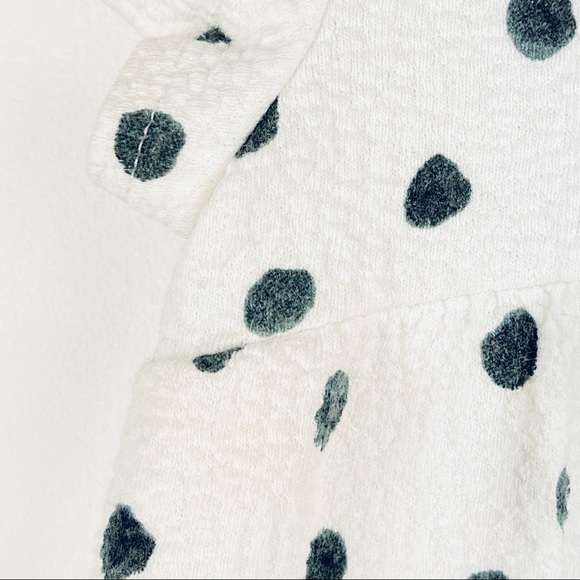 🐯2/$15🐯 ZARA Baby White Black Polka Dot Dress - Picture 7 of 13